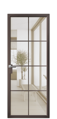 Дверь межкомнатная Frame 08 Цвет Антик Покрытие Алюминий  Наличник Скрытый короб Цена 73180