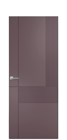 Дверь межкомнатная Меццо 13 Цвет Лиловый Покрытие Эмаль  Наличник Скрытый короб хром Цена 43793