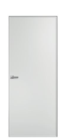 Дверь межкомнатная Лайн 1 Цвет Облачный Покрытие Эмаль  Наличник Скрытый короб хром Цена 49450