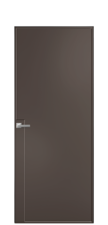 Дверь межкомнатная Line 4 Цвет Коричневый Покрытие Эмаль  Наличник Скрытый короб хром Цена 51143