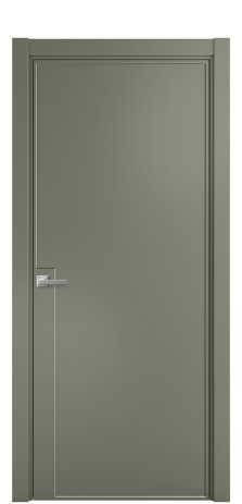 Дверь межкомнатная Лайн 4 Цвет Зеленый Покрытие Эмаль  Наличник L 75 Цена 51168