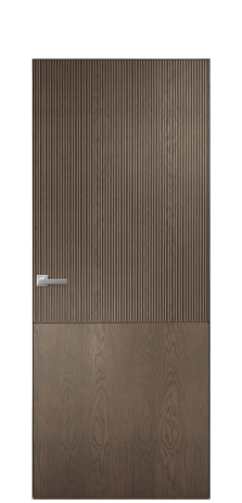 Дверь межкомнатная Breeze 5 Цвет Дуб Марракеш Покрытие Шпон натуральный  Наличник Скрытый короб хром Цена 62350