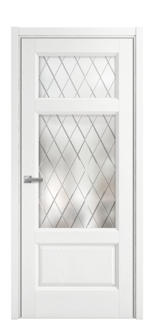 Дверь межкомнатная Неоклассик 3 Цвет Ясень Белый Покрытие Шпон крашеный  Наличник L 50 Цена 46750