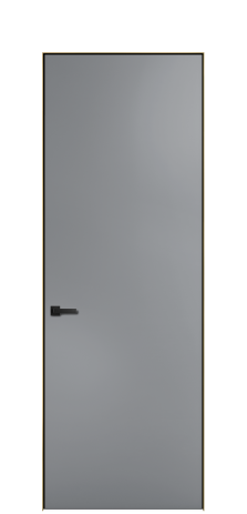 Дверь межкомнатная Меццо Слот 11 Цвет Гриджио Покрытие ЭМАЛИ Эмаль Наличник  Скрытый короб золото Цена 51791