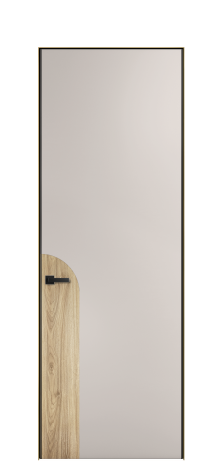 Дверь межкомнатная Дуэт 20 Цвет Дымчатый Покрытие ЭМАЛИ Эмаль Наличник  Скрытый короб золото Цена 55213