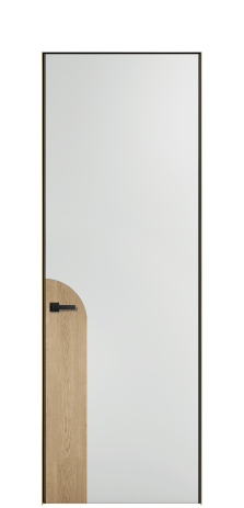 Дверь межкомнатная Дуэт 20 Цвет Облачный Покрытие ЭМАЛИ Эмаль Наличник Скрытый короб золото Цена 55213